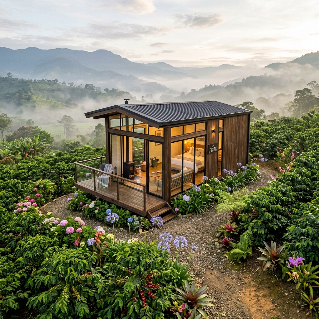Bungalow gỗ lắp ghép trên đất vườn vùng Gia Nghĩa, tỉnh Lâm Đồng